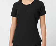 Load image into Gallery viewer, Women Zip Front Scoop Neck Scrub Top
