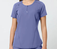 Load image into Gallery viewer, Women Zip Front Scoop Neck Scrub Top
